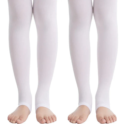 Summer Girls 60Den Semi-Transparent Velvet Matte Stirrup Tights – Footless Soft Tights for Daily Wear, Size S-XXL (80-160cm)