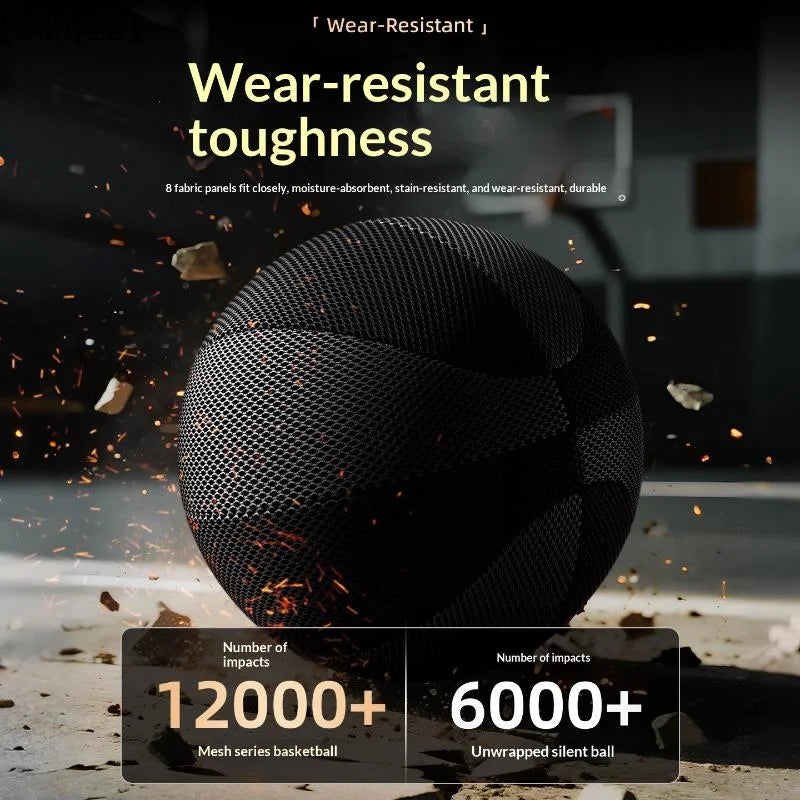 Weighted Training Basketball - Size 5/7 Silent High-Bounce Foam Ball for Indoor Dribbling & Home Workouts