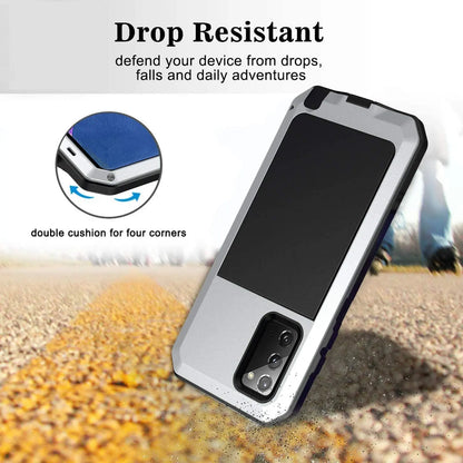 Heavy Duty Metal Doom Armor Case for Galaxy S25/S24/S23/S22/S21/S20 Ultra/S10 Plus/Note 20/10 – Shockproof Dust Protection