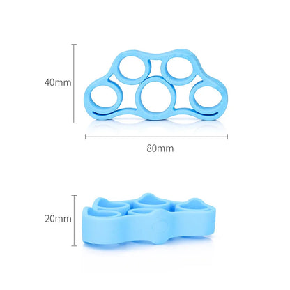 Silicone Finger Stretcher Trainer – 5-Finger Hand Grip Strength & Rehabilitation Exercise Tool for Musicians, Climbers & Therapy Use