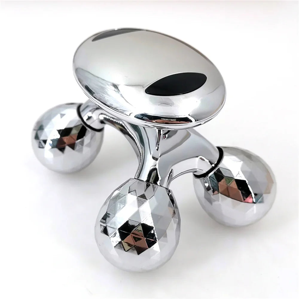 4D Solar Microcurrent Roller Massager — Face Lifting, Tightening & Body Slimming Anti-Cellulite Beauty Device