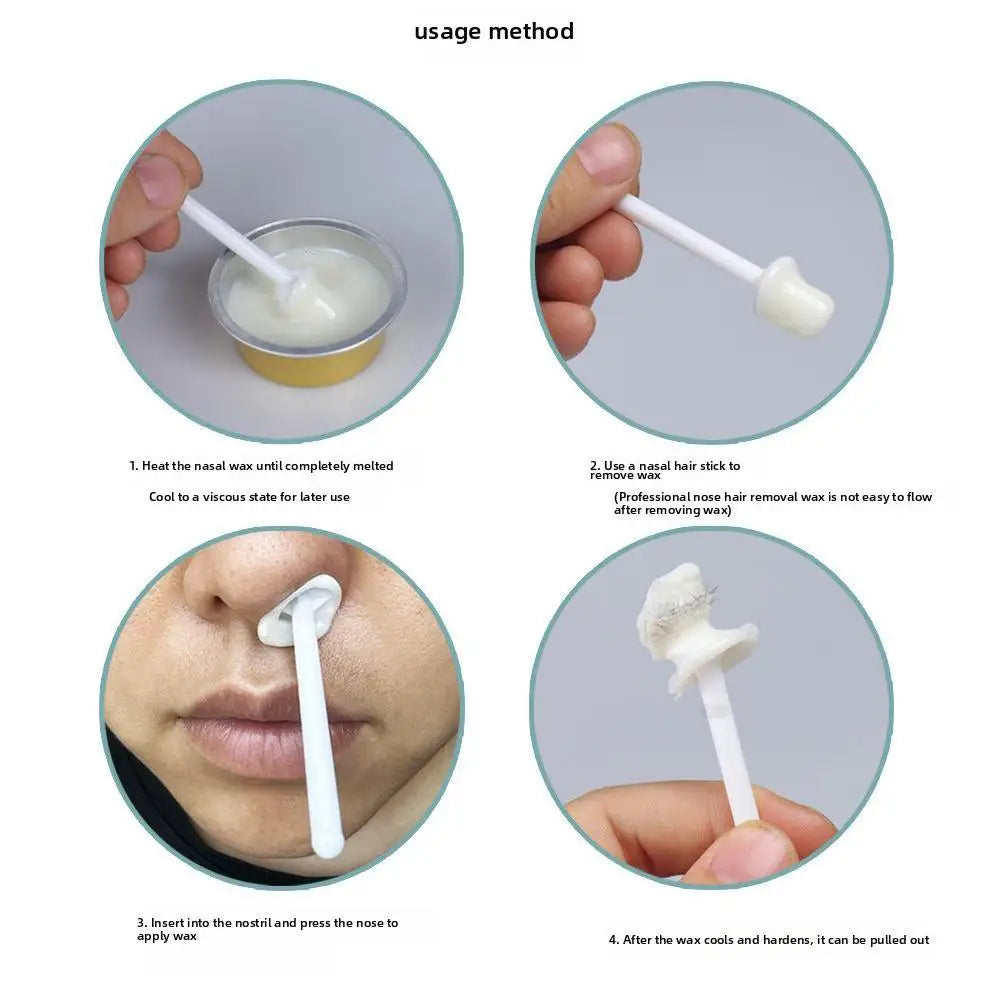 Portable Nose & Ear Hair Removal Wax Kit 25g/50g – Painless Nose Waxing Set for Men & Women