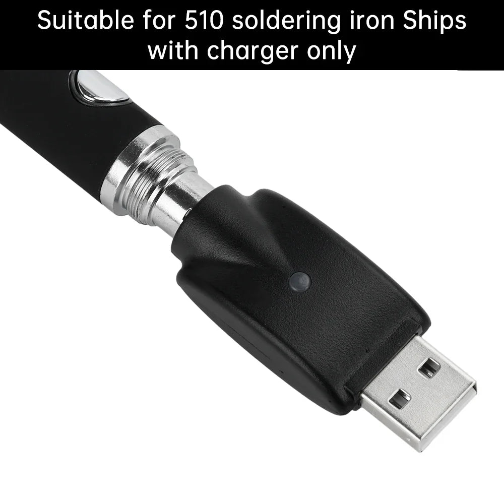 510 Smart USB Charger Adapter – Portable LED Indicator with Overcharge Protection for Battery Rod & Power Bank 4.2V/420mAh