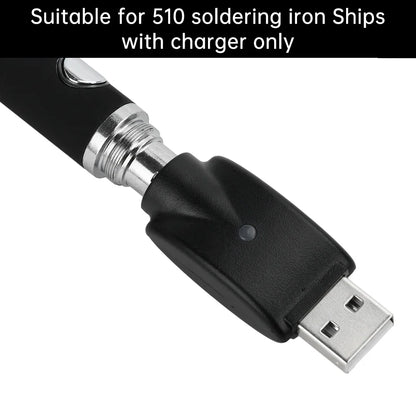 510 Smart USB Charger Adapter – Portable LED Indicator with Overcharge Protection for Battery Rod & Power Bank 4.2V/420mAh