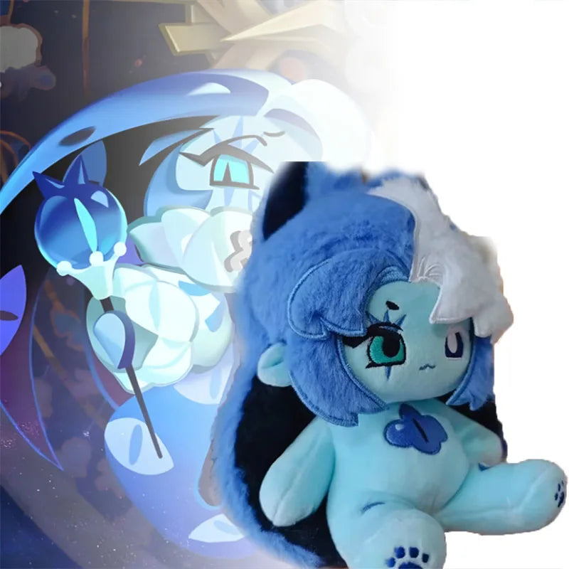 20cm Black Shadow Milk Cookie Plush Doll — Kawaii Cotton Cosplay Toy from Cookie Run Kingdom, Soft Plushie Gift