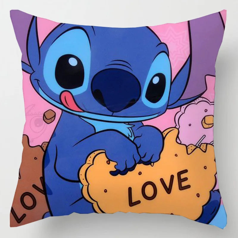 Anime Disney Stitch Double-Sided Print Pillowcase – Kawaii Stitch Pillow for Kids’ Room Decoration & Gifts
