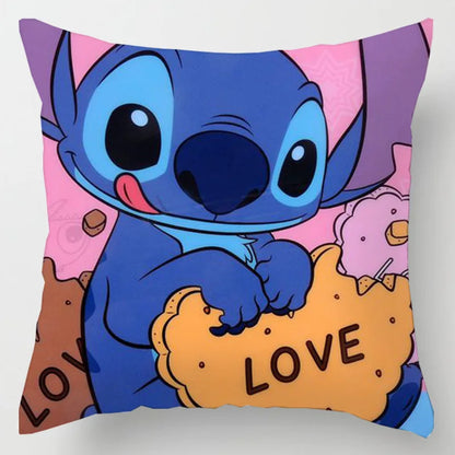 Anime Disney Stitch Double-Sided Print Pillowcase – Kawaii Stitch Pillow for Kids’ Room Decoration & Gifts