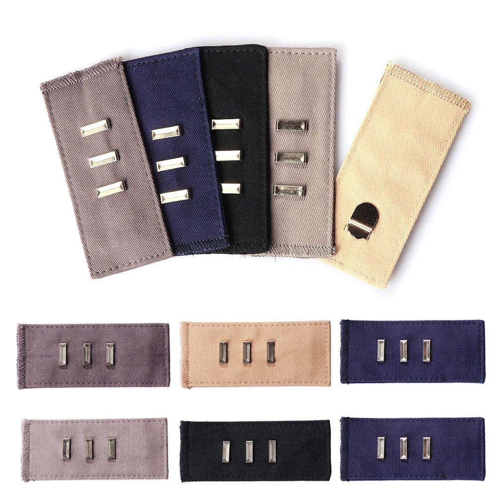 Pant Extender Belt with Hooks – Waist Band Button for Tight Trousers, Jeans, Skirts & Maternity Clothes, Unisex Garment Accessory