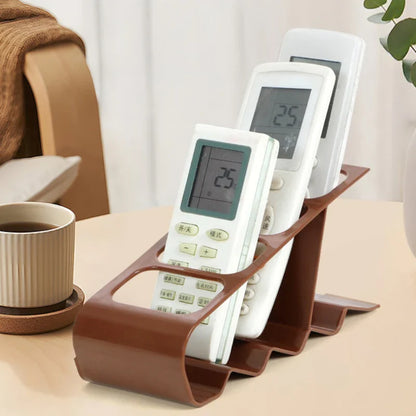 Remote Control Organizer Rack – Compact Storage with Compartments & Anti-Slip Base for TV Remotes and Mobile Devices