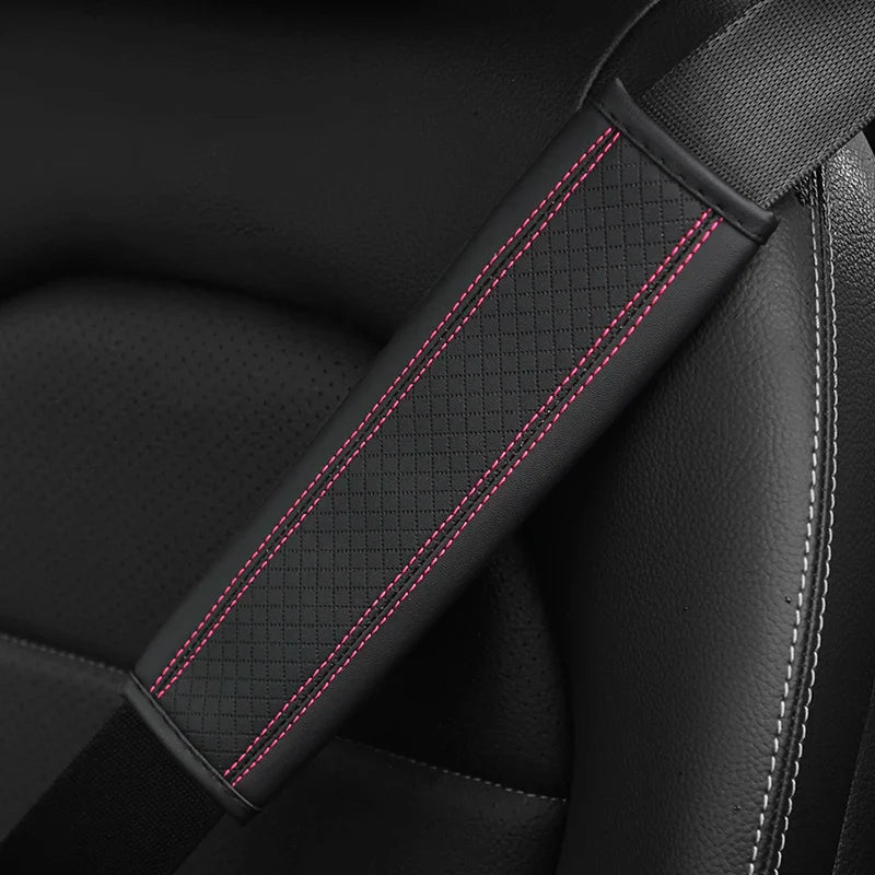 PU Leather Seat Belt Shoulder Cover - Breathable Safety Belt Padding for Car Accessories - Auto Interior Protection