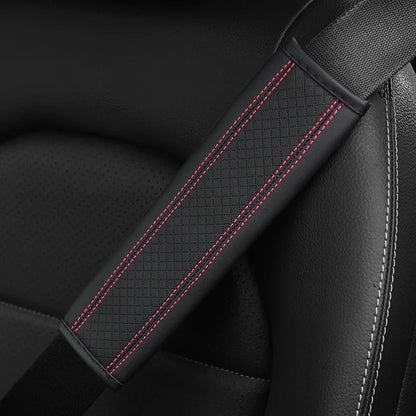 PU Leather Seat Belt Shoulder Cover - Breathable Safety Belt Padding for Car Accessories - Auto Interior Protection