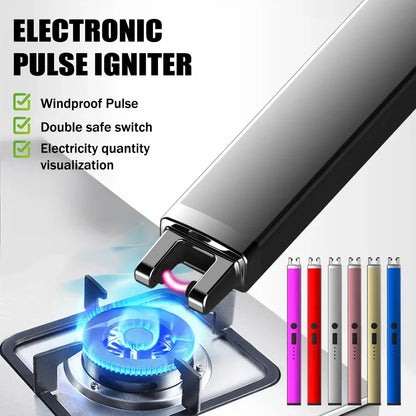 Electric Arc Plasma Lighter – USB Rechargeable Windproof Flameless Candle, Kitchen & Outdoor BBQ Ignition