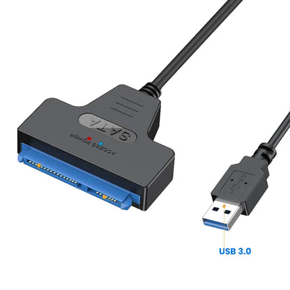 USB 3.1/2.0 SATA to USB Cable – USB 3.0 to SATA III Hard Disk Adapter, Compatible with 2.5-inch HDD and SSD, UASP Support