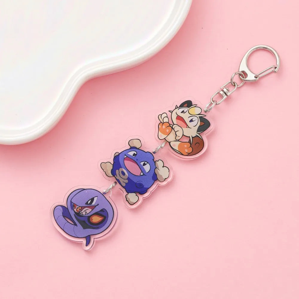 Anime Acrylic Keychain – Cute Cartoon Car Bag Pendant, Creative Gift for Friends & Fans, Fun Keyring Charm