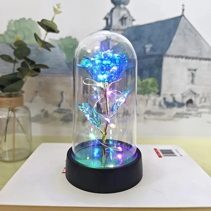 Artificial Eternal Rose Flowers with LED Light – Valentine’s Day Gift for Girlfriend, Wedding & Christmas Decor