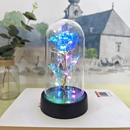 Artificial Eternal Rose Flowers with LED Light – Valentine’s Day Gift for Girlfriend, Wedding & Christmas Decor
