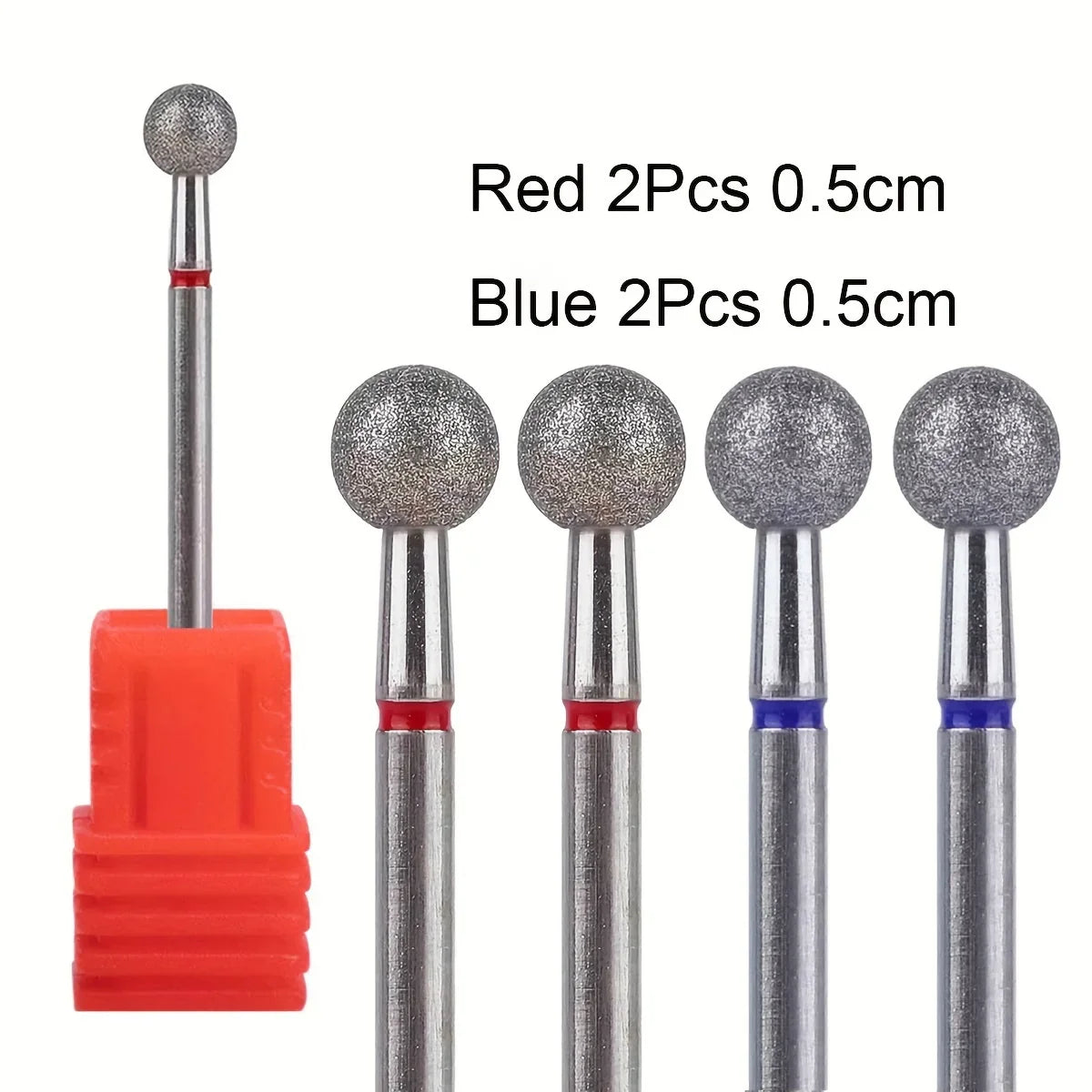1/2/4Pcs Diamond Nail Drill Bit Set - Rotary Electric Milling Cutters for Manicure, Pedicure, Cuticle & Nail Tools Accessories