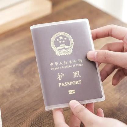 Passport Protective Cover - Transparent Frosted Waterproof PVC Document Case, 1–3 Pack