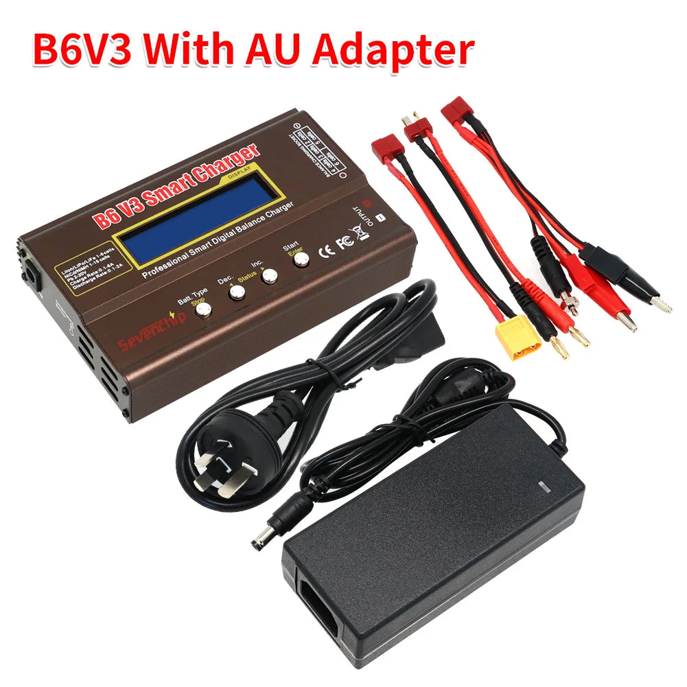 iMAX B6 V3 80W 6A Battery Charger – LiHv, Lipo, NiMh, Li-ion, Ni-Cd Digital RC Charger with 12V 5A Adapter