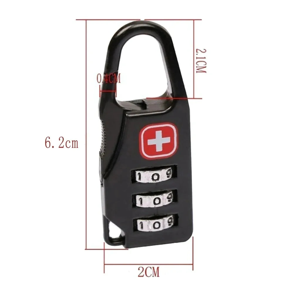 1-5PCS Portable Alloy Lock Padlock | Outdoor Travel Luggage, Zipper, Backpack & Handbag Anti-Theft Combination Code Lock