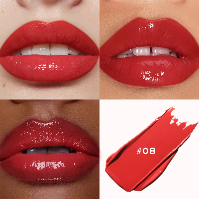 Watery Mirror Lipstick – White, Moisturizing Lip Gloss with Water-Light Shine, Non-Sticky Formula