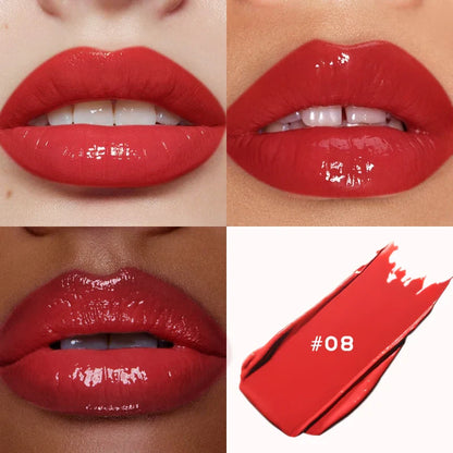 Watery Mirror Lipstick – White, Moisturizing Lip Gloss with Water-Light Shine, Non-Sticky Formula