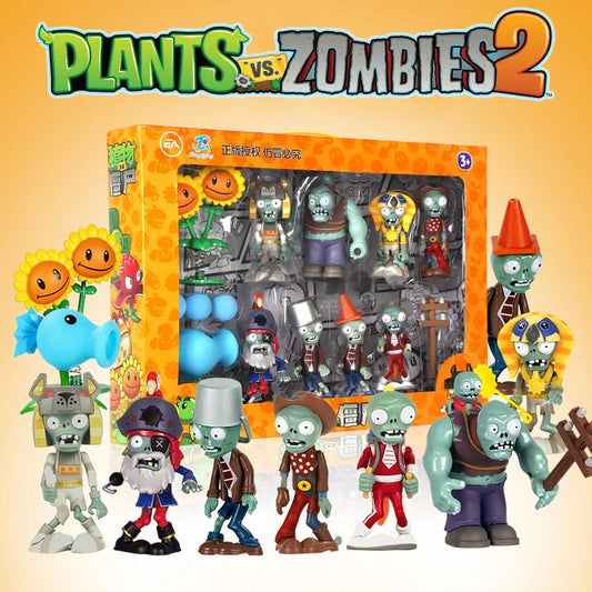 Plants vs Zombies 2 Giant Zombie Toy Set – Ice Pea & Jetpack Zombie Silicone Figures for Boys Gift