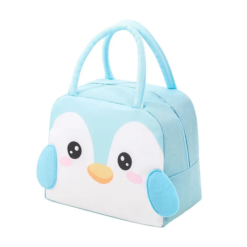 Cartoon Children’s Lunch Bag – Thermal Insulated, Waterproof Oxford Cloth Tote with Aluminum Film, Portable and High-Quality