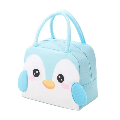 Cartoon Children’s Lunch Bag – Thermal Insulated, Waterproof Oxford Cloth Tote with Aluminum Film, Portable and High-Quality