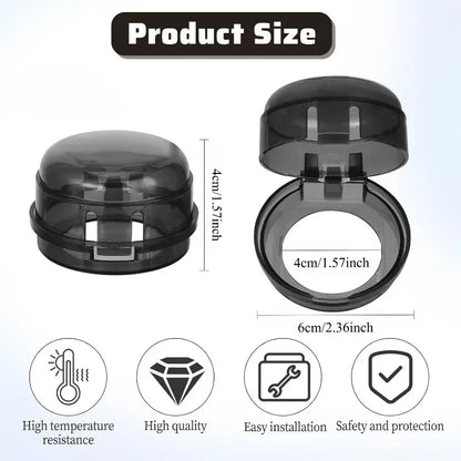Child Safety Stove Knob Covers - Universal Plastic Gas Oven Lock Protectors (2, 4 or 8 Pack)