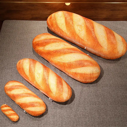 French Bread Plush Pillow - Cute Food Stuffed Cushion Party Decor Sleeping Companion Gift for Men & Home