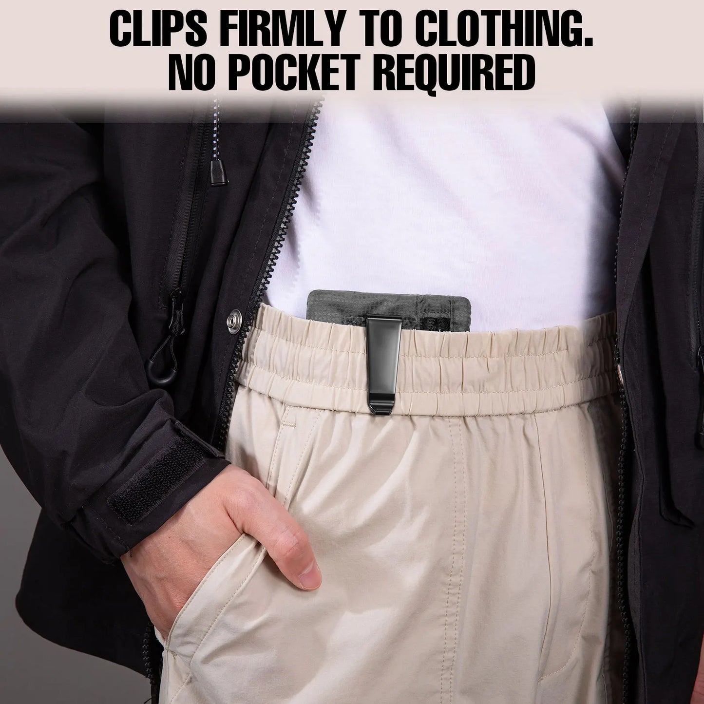 Large RFID Blocking Money Belt – Hidden Travel Pouch with Clip for Cash, Cards, ID & Keys for Men & Women