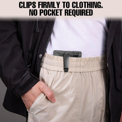Large RFID Blocking Money Belt – Hidden Travel Pouch with Clip for Cash, Cards, ID & Keys for Men & Women