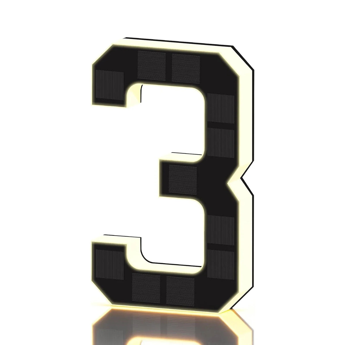 LED Solar House Numbers - IP65 Waterproof Personalized Illuminated Outdoor Address Sign for Home, Hotel & Bar 23/17/12CM