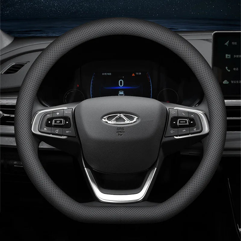 Ultra-Thin Universal Car Steering Wheel Cover — 37-38cm Breathable Wrap Accessory
