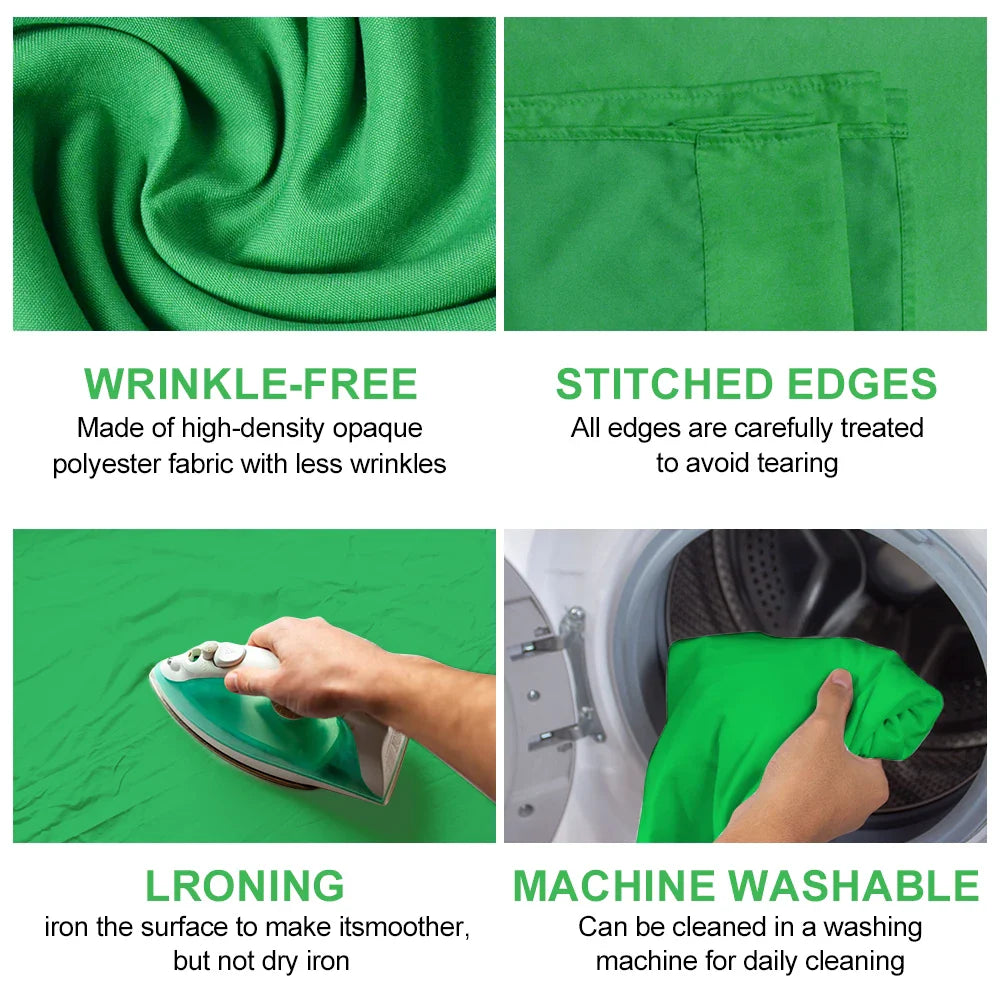 Photography Backdrop Cloth — White, Black, Blue, Green Chroma Key Studio Background