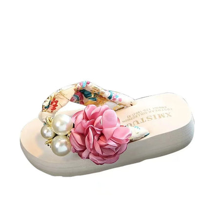 Kids Thick Sole Beach Sandals - Non-Slip Parent-Child Flip-Flops for Girls
