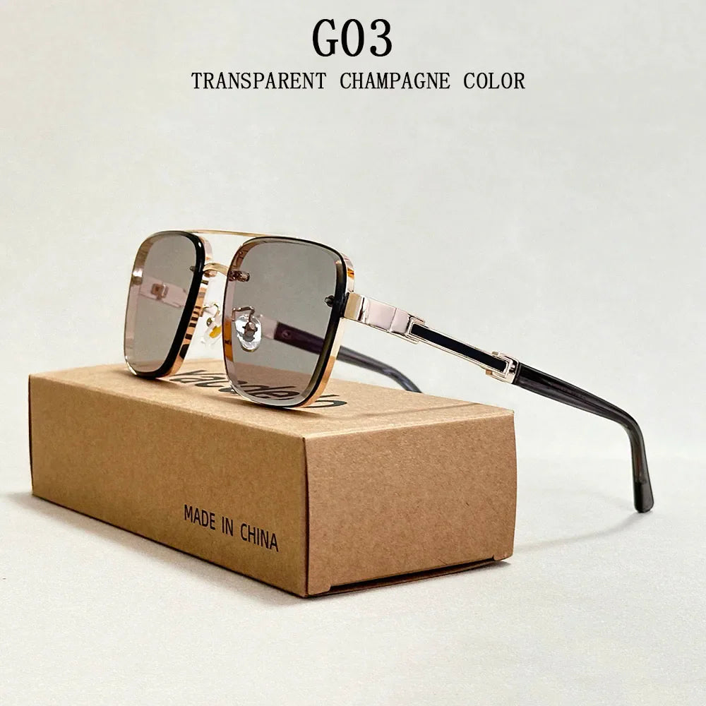 Luxury Square Sunglasses — Vintage Unisex Fashion Shades with UV Protection for Men & Women