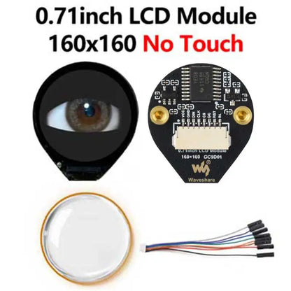 Waveshare 0.71-Inch Round LCD Display Module - 160×160 SPI 65K Color Screen for Arduino, Raspberry Pi, ESP32, Pico & STM32