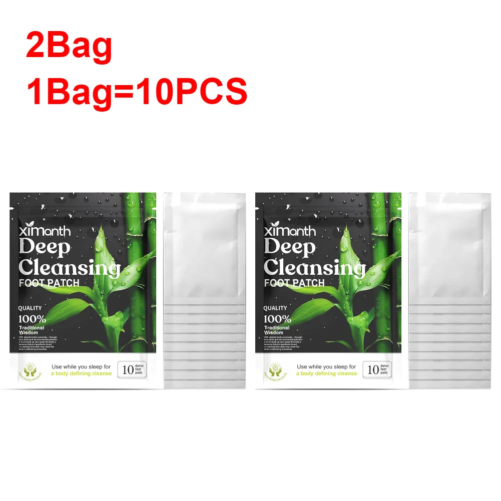 Natural Detox Foot Patches – 10-50PCS/Bag, Herbal Stress Relief, Deep Sleep, and Foot Care Detox Stickers