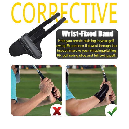Golf Swing Aids: Pro Power Band Wrist Brace for Smooth and Connected Swings - Correct Training Tool for Gesture Alignment Practice