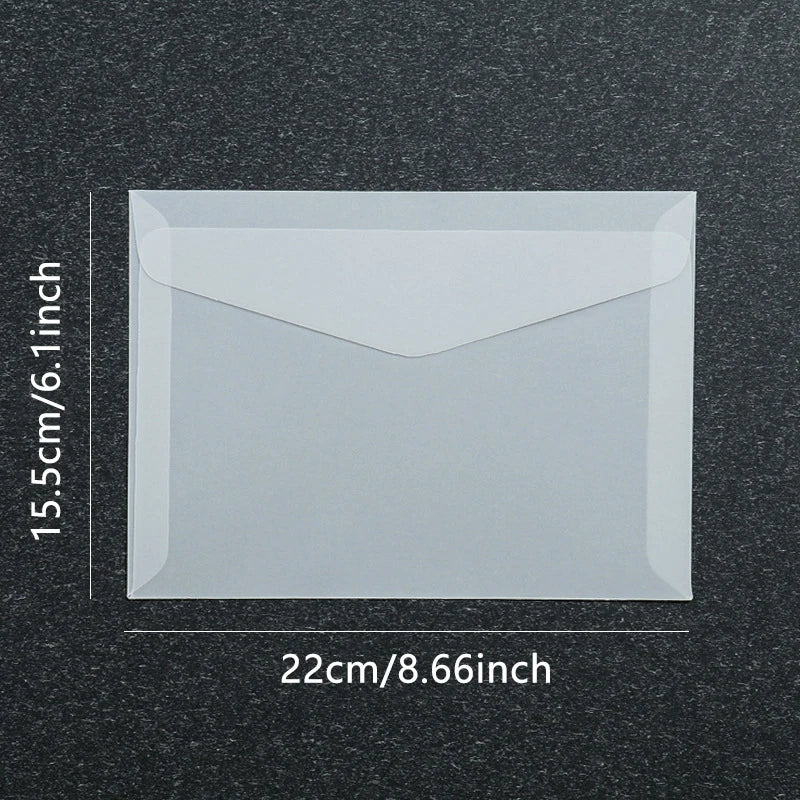 50 Pcs Blank Translucent Envelopes – for Invitations, Postcards, Gift Boxes, Wedding & Business Letters