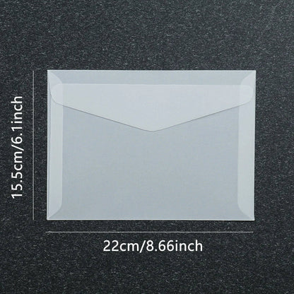 50 Pcs Blank Translucent Envelopes – for Invitations, Postcards, Gift Boxes, Wedding & Business Letters