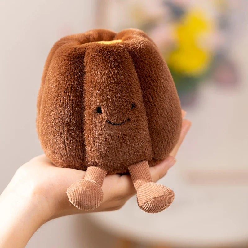 Cute Dessert Plush Toys – Soft Cake, Waffle, Pancake, Macaron, Éclair Stuffed Dolls for Kids Gift & Home Decor