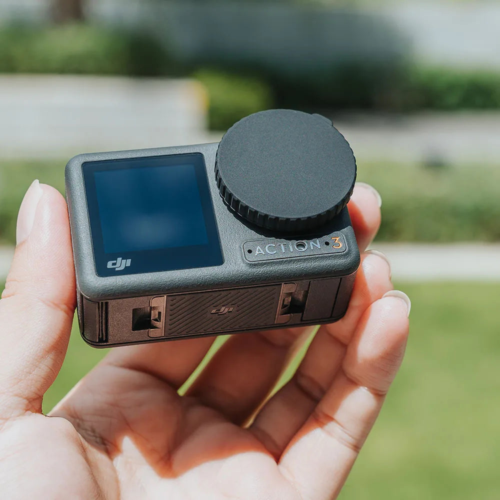 Silicone Camera Lens Dust Cover for DJI Osmo Action 4/5 Pro – Non-Slip Lens Protector with Tempered Film Accessory