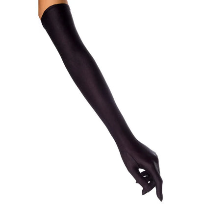 Classic Satin Long Stretch Gloves for Women – Opera, Elbow & Wrist Length Costume Gloves in Black, White, Red & Grey for Parties & Flapper Style