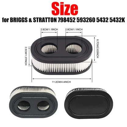 5/10PCS Lawn Mower Air Filter Replacement for Briggs & Stratton 798452 593260 5432 – Engine Cleaner Accessories Kit