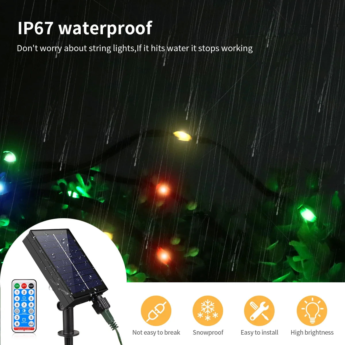 Outdoor Solar String Lights - Waterproof LED Festoon Fairy Lights for Garden, Patio & Party Decor