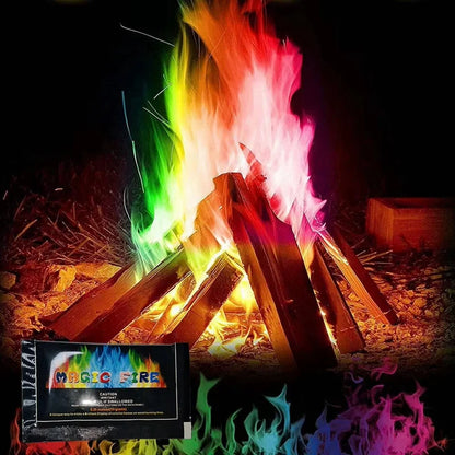 10-Pack Color Changing Fire Packets – Non-Toxic Powder for Bonfires, Fire Pits & Fireplaces