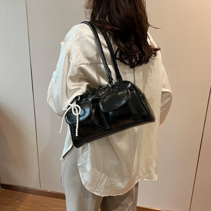 Fashionable Underarm Bow Pillow Bag for Women – 2024 Korean Edition Simple Trendy Shoulder Bag
